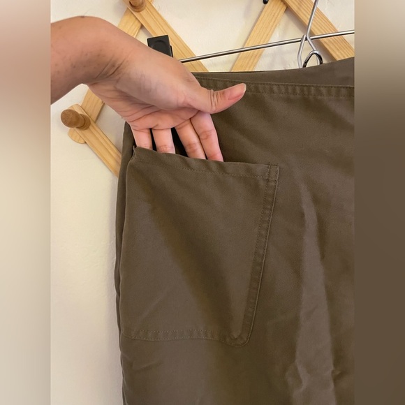 Anthropologie Skirt Women's S Ro and De Olive Green Asymmetrical Wrap Pencil - Picture 4 of 8
